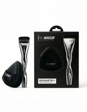 PROMAKEUP laboratory Набор кисть и спонж для макияжа "ИДЕАЛЬНЫЙ ТОН"