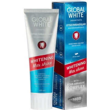 GLOBAL WHITE Отбеливающая зубная паста “WHITENING MAX SHINE”