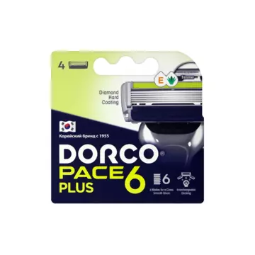 DORCO Кассеты для бритья "Dorco Pace 6" c триммером, 4 шт