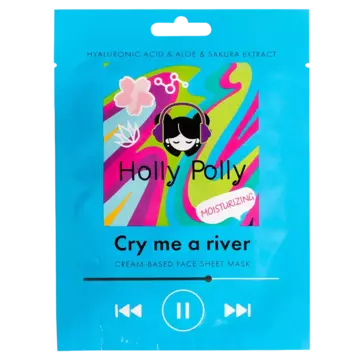 Holly Polly Тканевая маска "CRY ME A RIVER" с гиалуроновой кислотой, алое и экстрактом сакуры