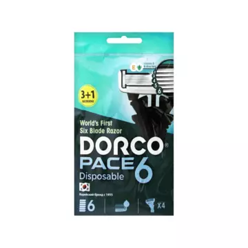 DORCO Станок для бритья одноразовый "Dorco Pace 6", 4 шт