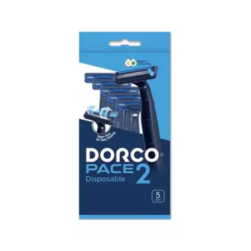 DORCO Станок для бритья одноразовый "Pace 2 Disposable" с 2 лезвиями, 5 шт