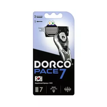 DORCO Станок для бритья "Dorco Pace 7", 2 сменные кассеты