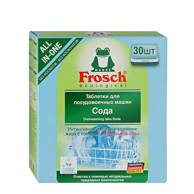 Frosch Таблетки для мытья посуды в посудомоечной машине "СОДА"