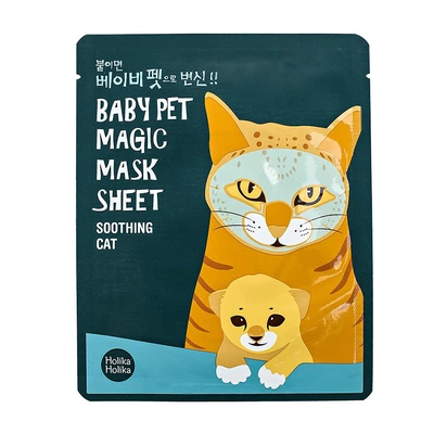 Holika Holika Успокаивающая тканевая маска-мордочка "Baby Pet Magic", кошка