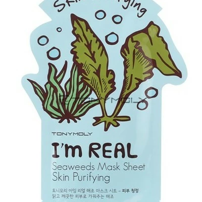Tony Moly Тканевая маска с экстр.морских водорослей I'm real seaweeds mask sheet, 21 мл