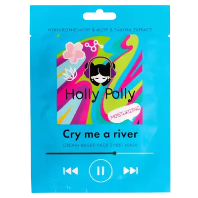 Holly Polly Тканевая маска "CRY ME A RIVER" с гиалуроновой кислотой, алое и экстрактом сакуры