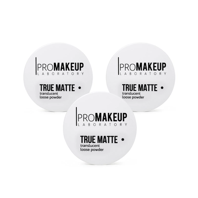 PROMAKEUP laboratory PRO Сет TRUE MATTE финишная прозрачная пудра для лица 3 шт