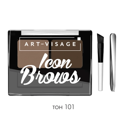 ART-VISAGE Двойные тени для бровей "ICON BROWS" 