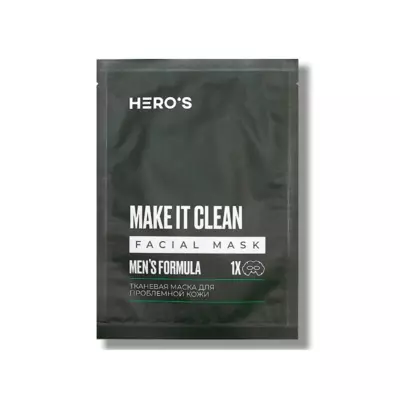 HERO'S Тканевая маска для проблемной кожи "Make it clean"