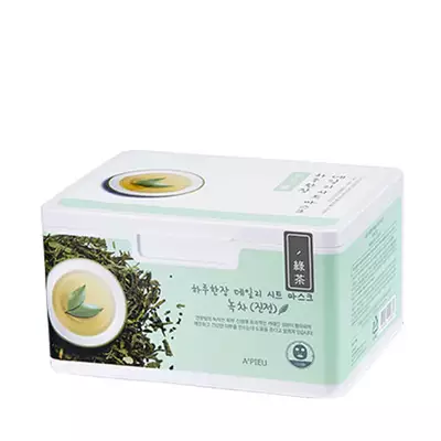 A'PIEU Успокаивающие маски для лица с экстрактом зеленого чая  "DAILY SHEET MASK GREEN TEA SOOTHING"