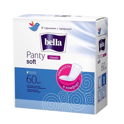 BELLA Panty Soft Classic Прокладки ежедневные, 60 шт