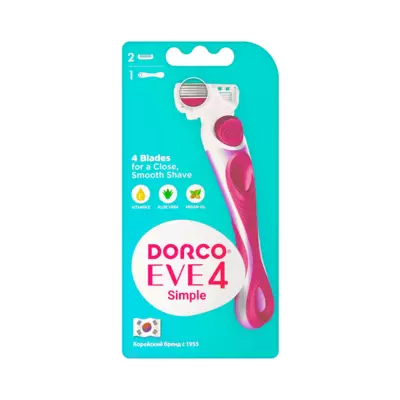 DORCO Станок для бритья "Dorco Eve 4 Simple", 2 сменные кассеты