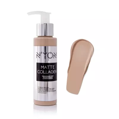 N'YON Тональный крем матирующий с коллагеном "MATTE COLLAGEN" 104 темно-бежевый