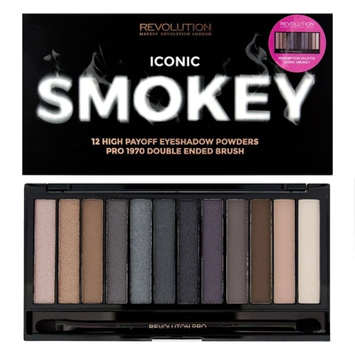 Makeup Revolution палетка теней Iconic Smokey Palette 
