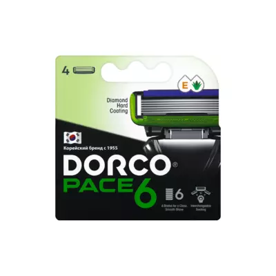 DORCO Кассеты для бритья "Dorco Pace 6", 4 шт
