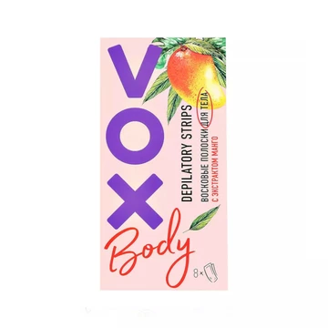 VOX Полоски восковые для тела с экстрактом манго, 8 шт