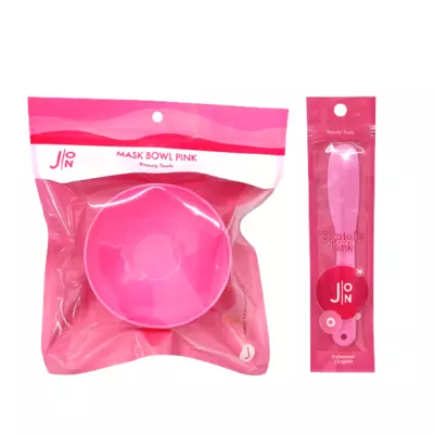 J:ON Набор для косметических масок (чаша+лопатка), розовый